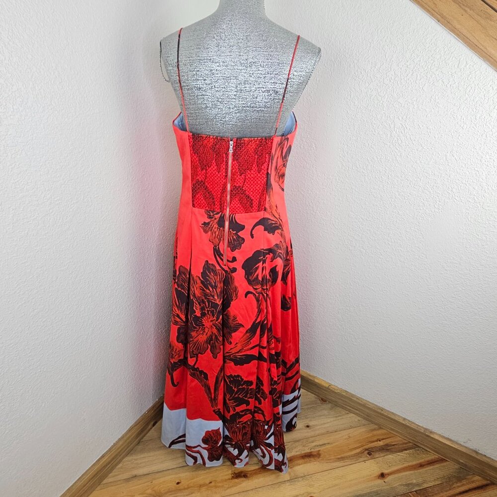 Alice & Olivia By Stacey Benet Isabelle Floral Red Gown Size 14 NEW! - Picture 12 of 16